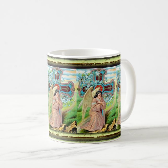 Caneca De Café Anjo Rezando (Frente Esquerda)