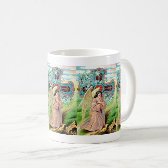 Caneca De Café Anjo Rezando (Frente Esquerda)