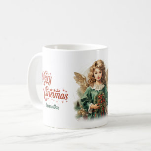 Caneca De Café Anjo vitoriano com groselhas vermelhas