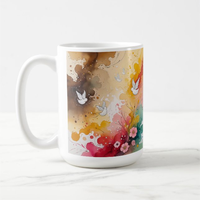 Caneca De Café Anjos abstratos  (Esquerda)