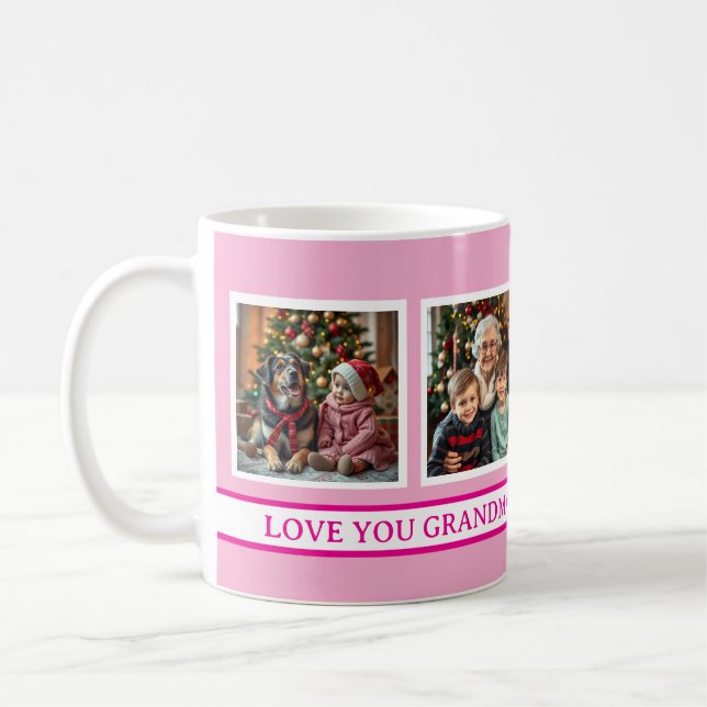 Caneca De Café Anjos da Vovó | Modelo de 4 Fotos (Esquerda)