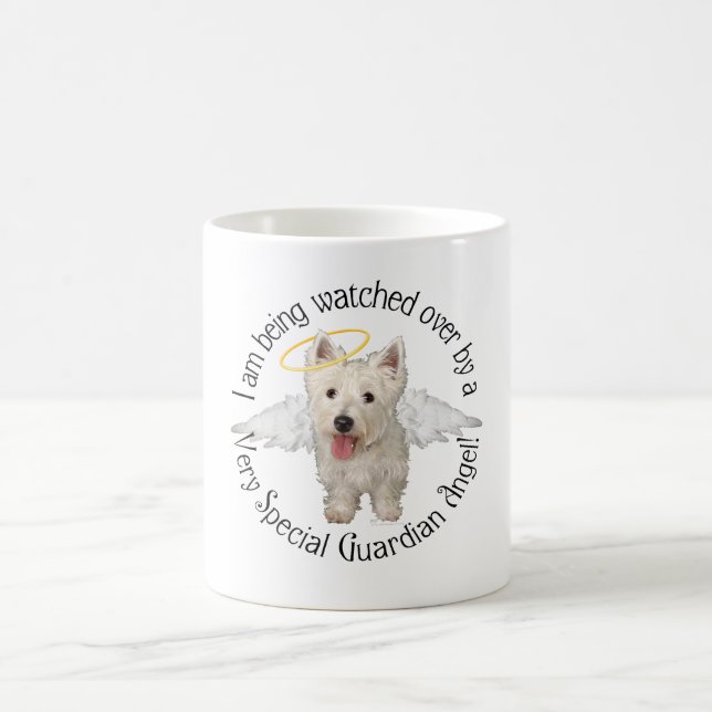 Caneca De Café Anjos Guardiões Westie (Centro)
