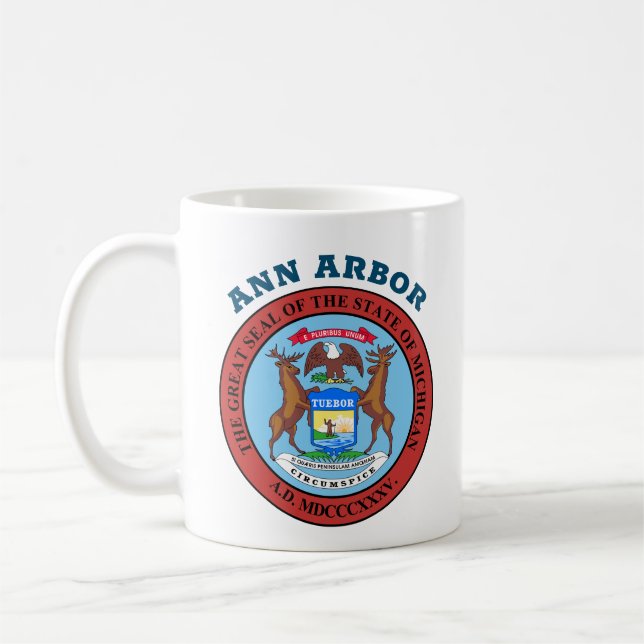 Caneca De Café Ann Arbor, Michigan Coffee Mug (Esquerda)