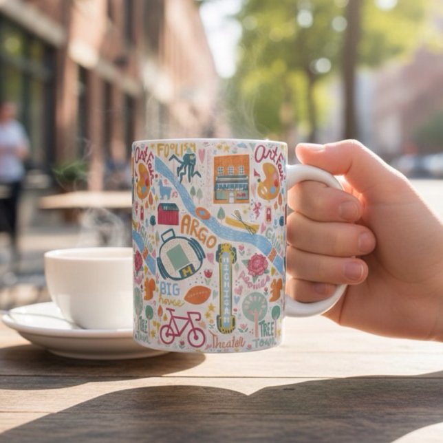 Caneca De Café Ann Arbor Michigan Coisas Favoritas (Criador carregado)