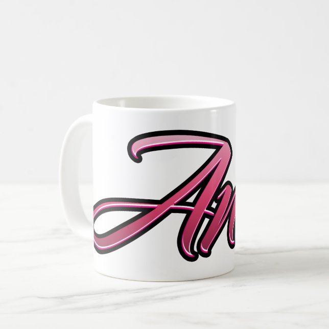 Caneca De Café Anna faded pink Tasse Teetasse Kaffeetasse (Frente Esquerda)
