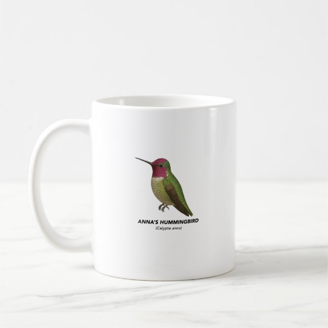Caneca De Café Anna's Hummingbird - Birds of California Mug (Esquerda)