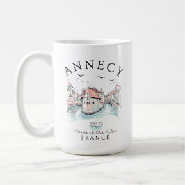 Caneca De Café Annecy França – Lembrança de Viagem