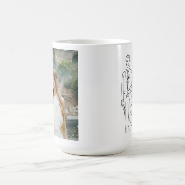 Caneca De Café Anniversary & Valentine Gift | Romantic Couple Pho (Centro)