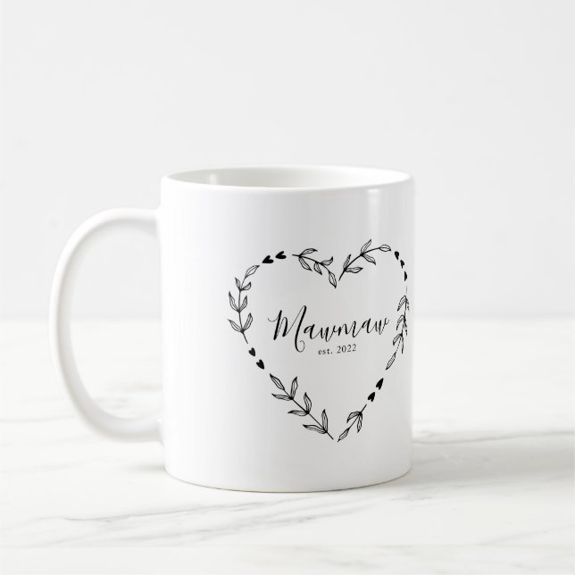 Caneca De Café Ano da Mawmaw Est.  (Esquerda)