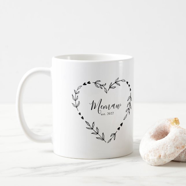 Caneca De Café Ano da Memaw Est. (Com Donut)