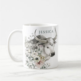 Caneca De Café Ano de Aquarela do Ox | Ano Novo Chinês