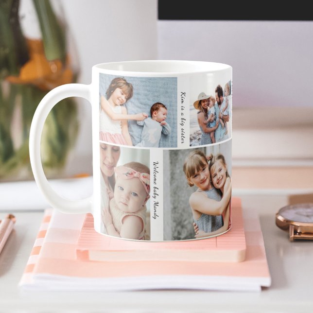Caneca De Café Ano de Cheio de Memórias Colagem de Fotos e Destaq (Criador carregado)