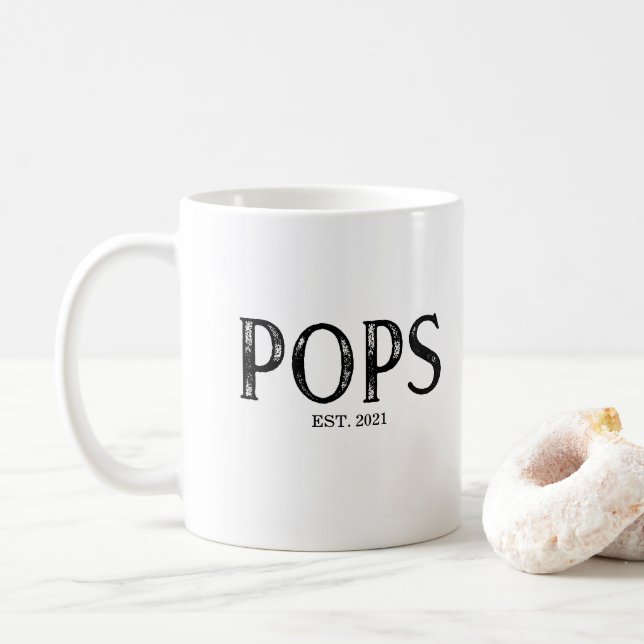 Caneca De Café Ano de Estabelecimento do Pops (Com Donut)