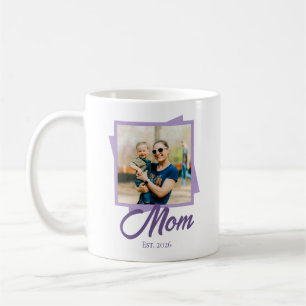 Caneca De Café Ano de Fundação da Mamãe com Foto Personalizada