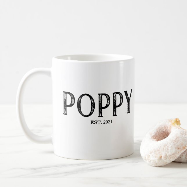 Caneca De Café Ano de Fundação da Poppy (Com Donut)