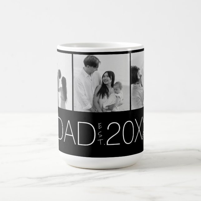 Caneca De Café Ano de Fundação do Pai Presentes Foto Moderno Pai (Centro)