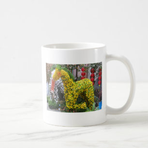 Caneca De Café Ano do Cavalo 春 節 馬 ... Tópico da Flor Chinesa