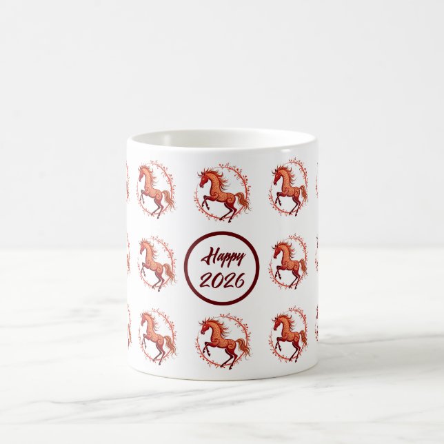 Caneca De Café Ano do Cavalo 2026 (Centro)