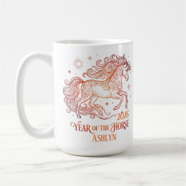 Caneca De Café Ano do Cavalo Motivacional