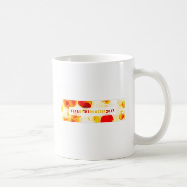 Caneca De Café ano do galo de 2017 (bokeh) (Direita)