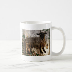 Caneca De Café ano dos carneiros de madeira