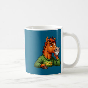 Caneca De Café Ano Lunar Cavalo Festivo Cartoon Premium