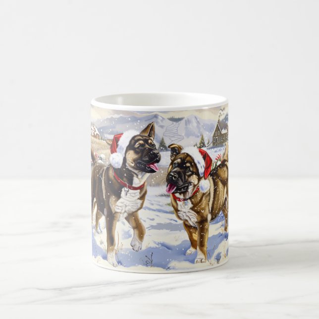 Caneca De Café Ano Novo Akita Natal (Centro)