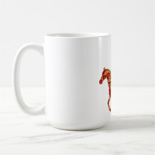 Caneca De Café Ano Novo Chinês Cavalo com Dragão Fênix