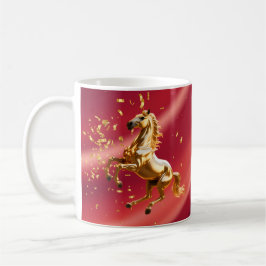 Caneca De Café Ano Novo Chinês Festivo Personalizado Vermelho e D