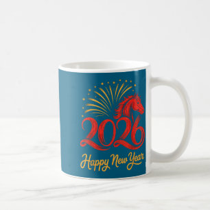 Caneca De Café Ano Novo Feliz do Cavalo do Zodíaco Chinês de 2026