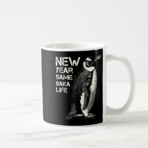 Caneca De Café Ano Novo Mesma Vida de Baka Pinguim Piada Sarcásti