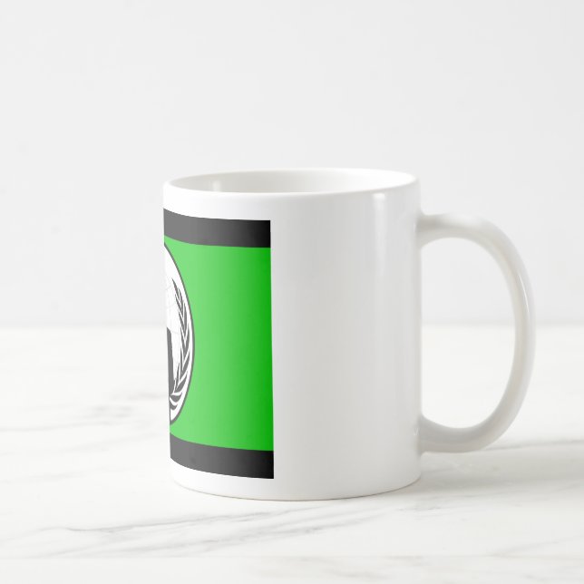 Caneca de café anónima da bandeira (Direita)
