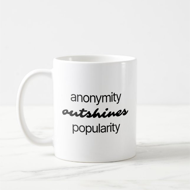 Caneca De Café Anonymity Mug (Esquerda)