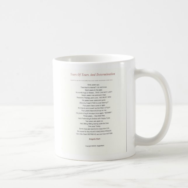 Caneca De Café Anos de rasgos e de determinação (Direita)