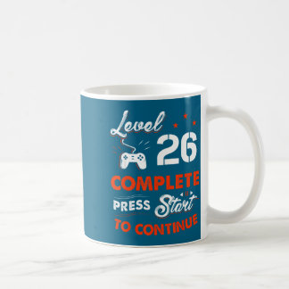 Caneca De Café Anos Nível 26 Completo Continuar Aniversário