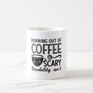 Caneca De Café Ansiedade Da Saúde Mental Saindo Do Café Assustado