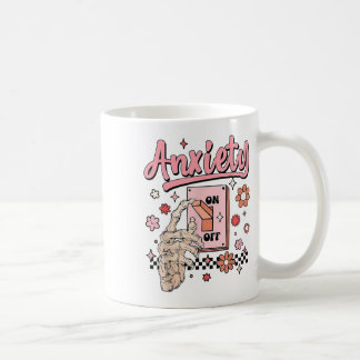 Caneca De Café Ansiedade no interruptor engraçado ligado desligad