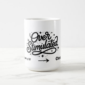 Caneca De Café Ansiedade Superestimulada Introvertido Nome Person