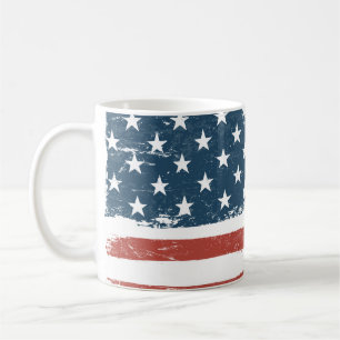 Caneca De Café Antecedentes da bandeira americana. Versão raster.