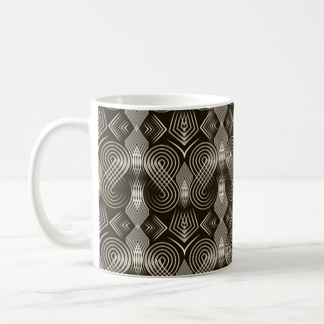 Caneca De Café Antecedentes de deco de arte sem costura. Geomet (Esquerda)