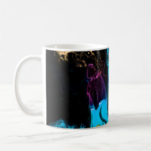 Caneca De Café Antecedentes Fantásticos. Pintura de Foto Macro. F