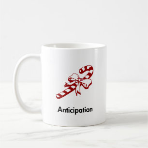 Caneca De Café Antecipação de Candy Cane