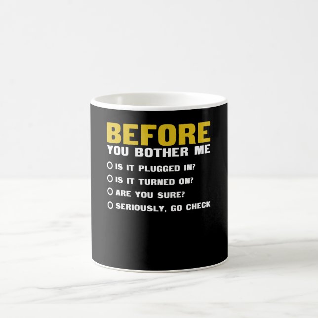Caneca De Café Antes De Me Incomodar Com Suporte Técnico Engraçad (Centro)