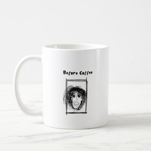 Caneca De Café Antes do café | Após café (Esquerda)