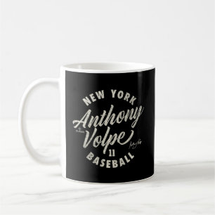Caneca De Café Anthony Volpe Nova York Baseball Cursive Mlbpa