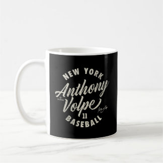 Caneca De Café Anthony Volpe Nova York Baseball Cursive Mlbpa
