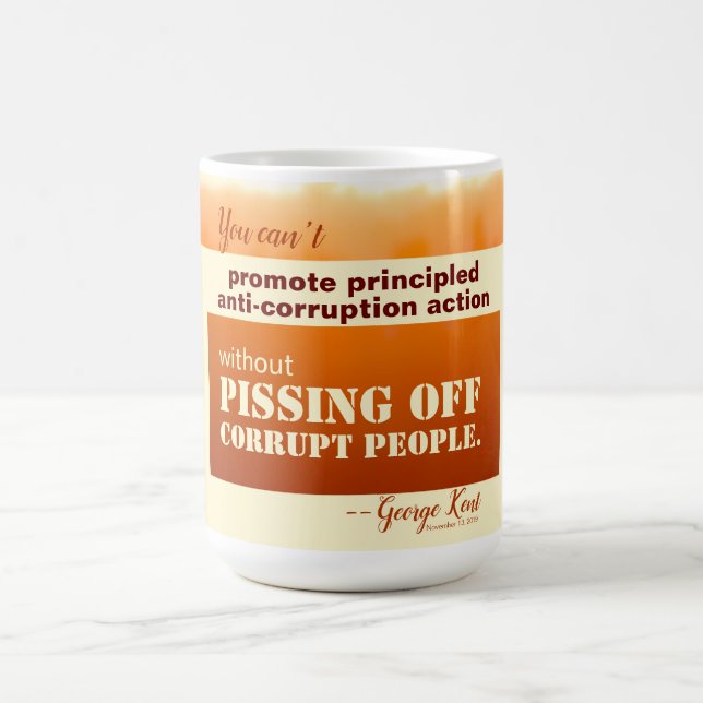 Caneca De Café Anti-Corrupção Impressa Sem Piscar (Centro)