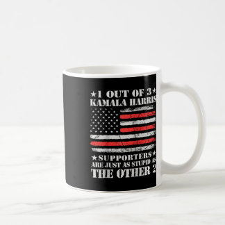 Caneca De Café Anti Kamala Harris Piada estúpida bandeira america