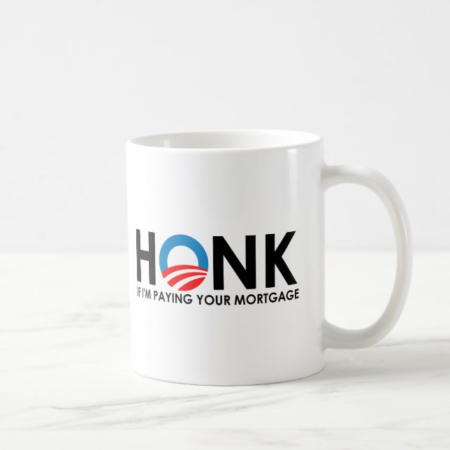 Caneca De Café Anti-Obama Bumpersticker - Honk se pagar Im seu (Direita)