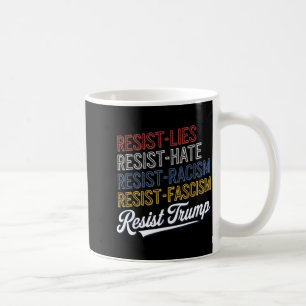 Caneca De Café Anti-ódio mentiras fascismo resistir protesto mani